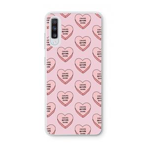 CaseCompany Chicks before dicks: Samsung Galaxy A70 Transparant Hoesje