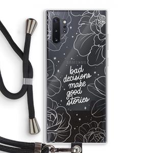 CaseCompany Good stories: Samsung Galaxy Note 10 Plus Transparant Hoesje met koord