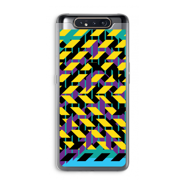 CaseCompany Skew Bee 3: Samsung Galaxy A80 Transparant Hoesje