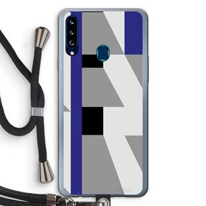 CaseCompany Gestalte 2: Samsung Galaxy A20s Transparant Hoesje met koord