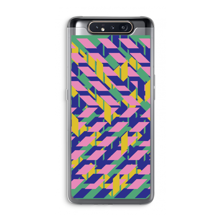 CaseCompany Skew Blush 1: Samsung Galaxy A80 Transparant Hoesje