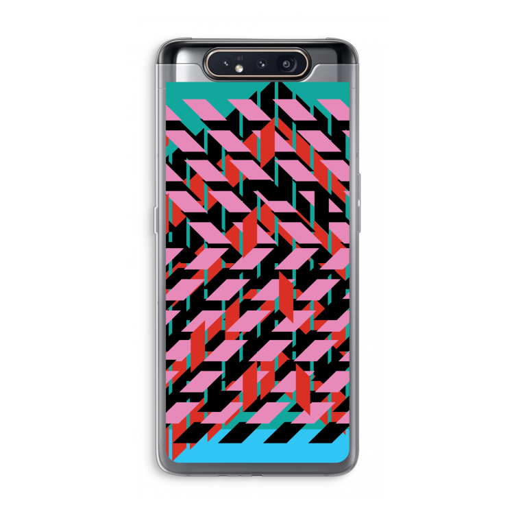 CaseCompany Skew Blush 2: Samsung Galaxy A80 Transparant Hoesje