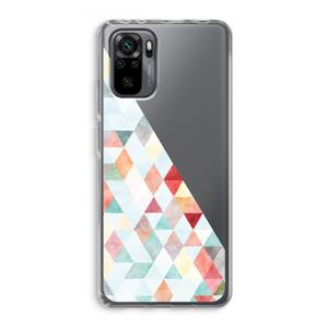 CaseCompany Gekleurde driehoekjes pastel: Xiaomi Redmi Note 10 Pro Transparant Hoesje
