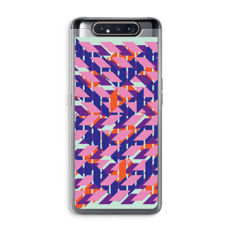 CaseCompany Skew Blush 3: Samsung Galaxy A80 Transparant Hoesje