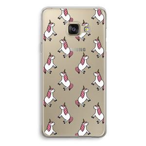 CaseCompany Eenhoorns overal: Samsung Galaxy A3 (2016) Transparant Hoesje