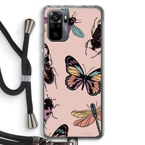CaseCompany Tiny Bugs: Xiaomi Redmi Note 10 Pro Transparant Hoesje met koord