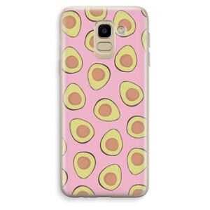 CaseCompany Dancing avocados: Samsung Galaxy J6 (2018) Transparant Hoesje