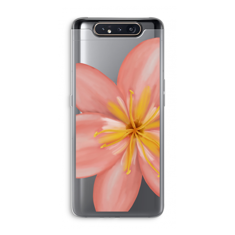 CaseCompany Pink Ellila Flower: Samsung Galaxy A80 Transparant Hoesje