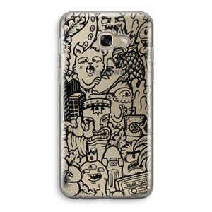 CaseCompany Vexx Black Mixtape: Samsung Galaxy A5 (2017) Transparant Hoesje