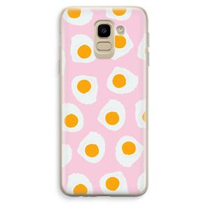 CaseCompany Dancing eggs: Samsung Galaxy J6 (2018) Transparant Hoesje