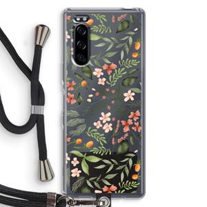 CaseCompany Sweet little flowers: Sony Xperia 5 Transparant Hoesje met koord