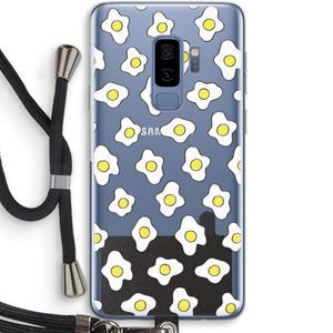 CaseCompany Spiegeleitjes: Samsung Galaxy S9 Plus Transparant Hoesje met koord