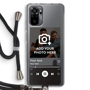 CaseCompany Music Player: Xiaomi Redmi Note 10 Pro Transparant Hoesje met koord