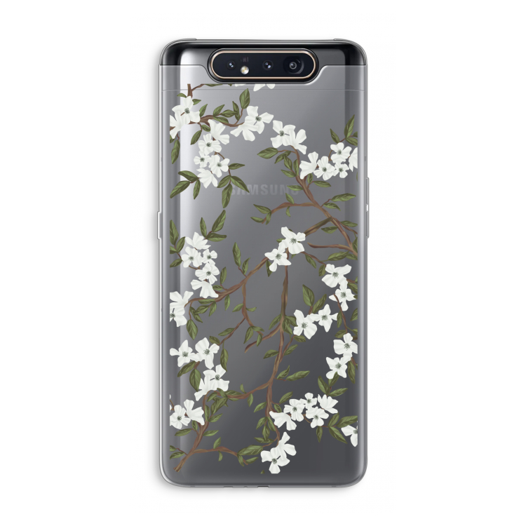 CaseCompany Blossoming spring: Samsung Galaxy A80 Transparant Hoesje