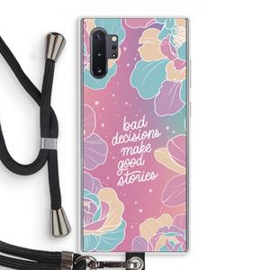 CaseCompany Good stories: Samsung Galaxy Note 10 Plus Transparant Hoesje met koord