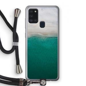 CaseCompany Stranded: Samsung Galaxy A21s Transparant Hoesje met koord
