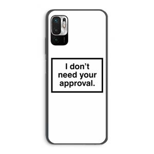 CaseCompany Don't need approval: Xiaomi Redmi Note 10 5G Transparant Hoesje