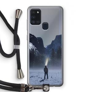 CaseCompany Wanderlust: Samsung Galaxy A21s Transparant Hoesje met koord
