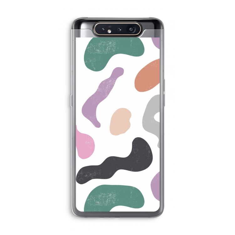CaseCompany Memphis Shapes: Samsung Galaxy A80 Transparant Hoesje