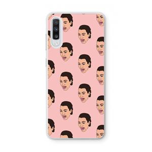 CaseCompany Ugly Cry Call: Samsung Galaxy A70 Transparant Hoesje