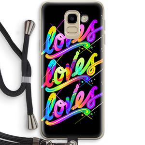 CaseCompany Loves: Samsung Galaxy J6 (2018) Transparant Hoesje met koord