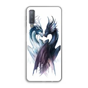 CaseCompany Yin Yang Dragons: Samsung Galaxy A7 (2018) Transparant Hoesje