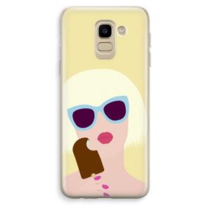 CaseCompany Ice cream: Samsung Galaxy J6 (2018) Transparant Hoesje