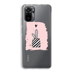 CaseCompany Zwart-wit cactus: Xiaomi Redmi Note 10 Pro Transparant Hoesje