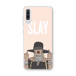 CaseCompany Slay All Day: Samsung Galaxy A70 Transparant Hoesje