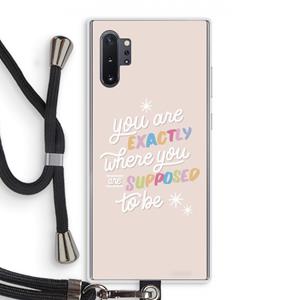 CaseCompany Right Place: Samsung Galaxy Note 10 Plus Transparant Hoesje met koord