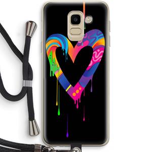 CaseCompany Melts My Heart: Samsung Galaxy J6 (2018) Transparant Hoesje met koord