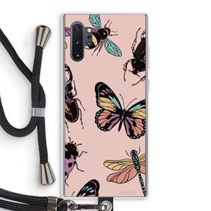 CaseCompany Tiny Bugs: Samsung Galaxy Note 10 Plus Transparant Hoesje met koord