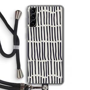 CaseCompany Moroccan stripes: Samsung Galaxy S21 Plus Transparant Hoesje met koord