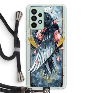 CaseCompany Golden Raven: Samsung Galaxy A52s 5G Transparant Hoesje met koord