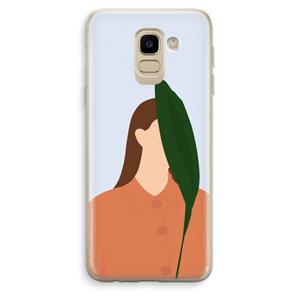 CaseCompany Leaf: Samsung Galaxy J6 (2018) Transparant Hoesje