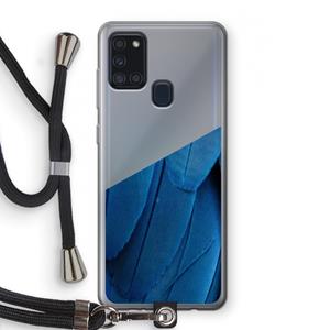 CaseCompany Pauw: Samsung Galaxy A21s Transparant Hoesje met koord