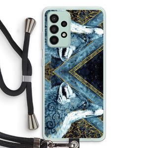 CaseCompany Golden Fox: Samsung Galaxy A52s 5G Transparant Hoesje met koord
