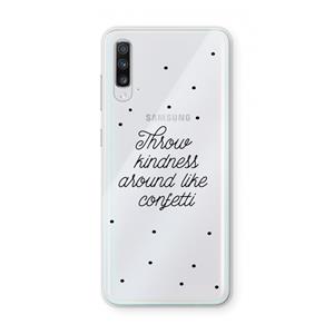 CaseCompany Confetti: Samsung Galaxy A70 Transparant Hoesje