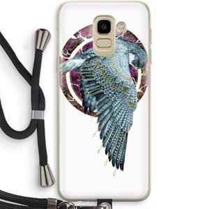 CaseCompany Golden Falcon: Samsung Galaxy J6 (2018) Transparant Hoesje met koord