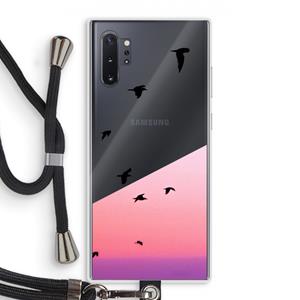 CaseCompany Fly away: Samsung Galaxy Note 10 Plus Transparant Hoesje met koord