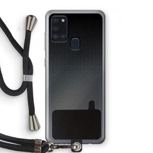 CaseCompany Musketon Halftone: Samsung Galaxy A21s Transparant Hoesje met koord