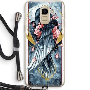 CaseCompany Golden Raven: Samsung Galaxy J6 (2018) Transparant Hoesje met koord