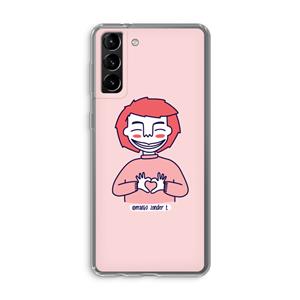 CaseCompany Hartje: Samsung Galaxy S21 Plus Transparant Hoesje
