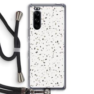 CaseCompany Terrazzo N°14: Sony Xperia 5 Transparant Hoesje met koord