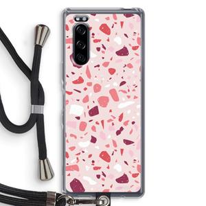 CaseCompany Terrazzo N°15: Sony Xperia 5 Transparant Hoesje met koord