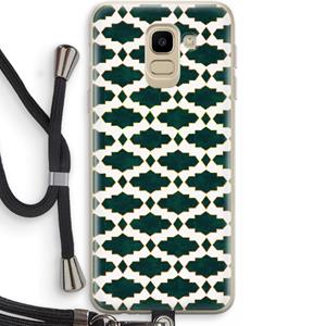 CaseCompany Moroccan tiles: Samsung Galaxy J6 (2018) Transparant Hoesje met koord