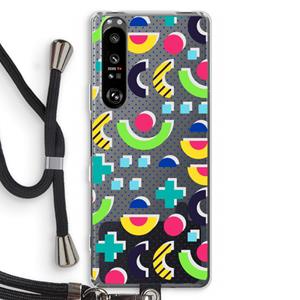 CaseCompany 8-bit N°1: Sony Xperia 1 III Transparant Hoesje met koord