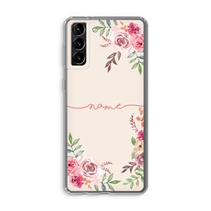 CaseCompany Rozen: Samsung Galaxy S21 Plus Transparant Hoesje
