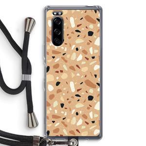 CaseCompany Terrazzo N°17: Sony Xperia 5 Transparant Hoesje met koord