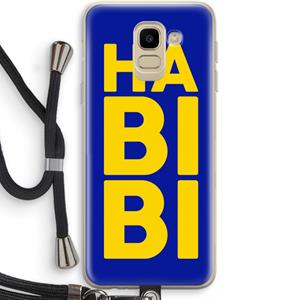 CaseCompany Habibi Blue: Samsung Galaxy J6 (2018) Transparant Hoesje met koord